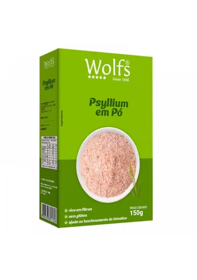 Psyllium em pó 150g, Wolfs 