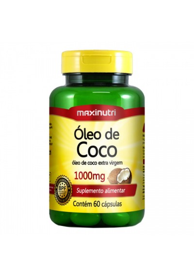 Óleo de Coco c/ 60 cápsulas 1000mg, Maxinutri 