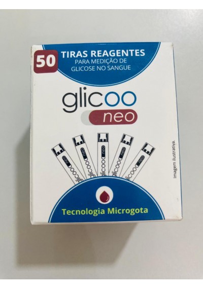 Tiras Glicoo Neo para medição de glicose com 50 unidades 