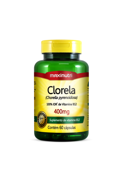 Clorela 400mg - 60 Cáps, Maxinutri