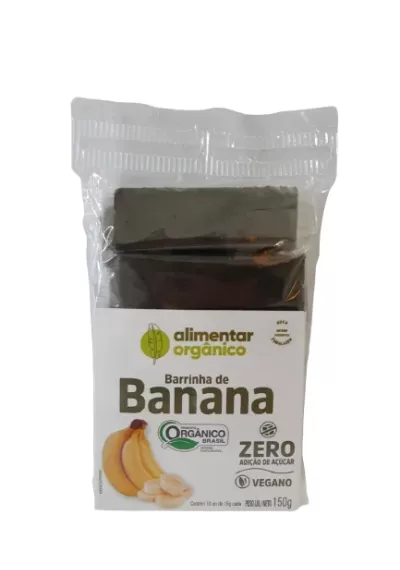 Barrinha de banana sem ad. de açucares orgânica 150g Alimentar