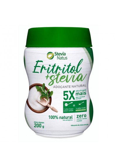 Eritritol Mais Stevia Adoçante Natural Stevia Natus 200g