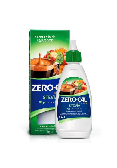 Adoçante Liquido Zero Cal c/ Stévia 80Ml