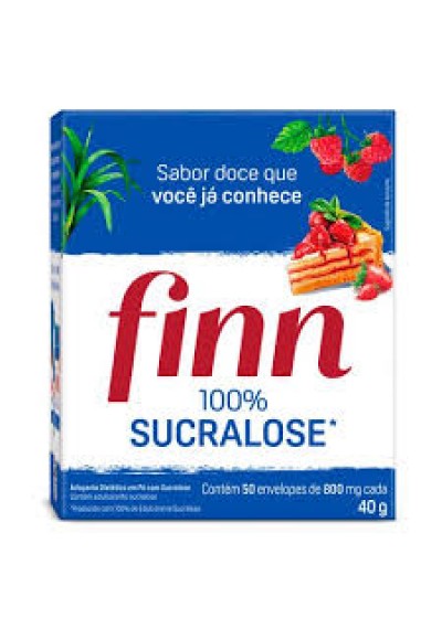 Adoçante Finn 100% sucralose c/ 50 envelopes Caixa 40g