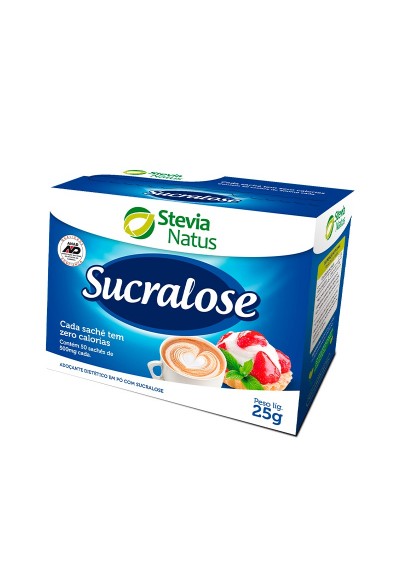 Adoçante Sucralose Sachê Stevia Natus 25G