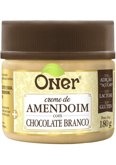 Doce Fit de Amendoim com Chocolate Branco Oner 180g