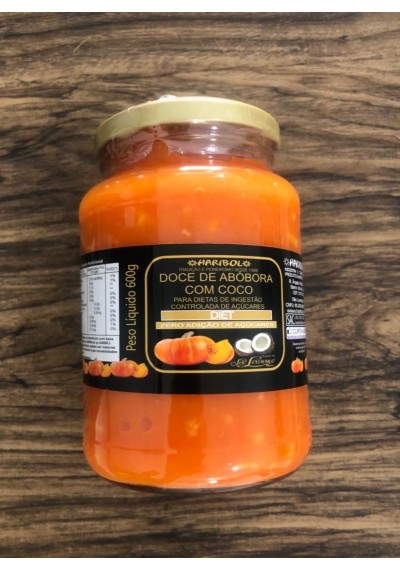 Doce de Abóbora c/ Coco Cremoso Diet  Haribol 600g