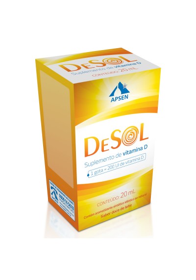 Suplemento de Vitamina D DeSol 20mL Apsen