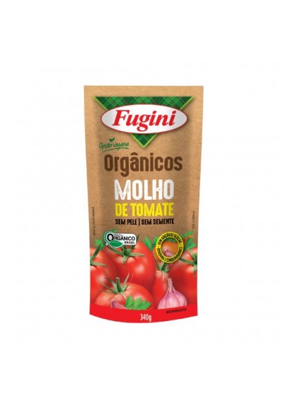 Molho de Tomate Orgânico Fugini Zero Açúcar Sachê 340grs