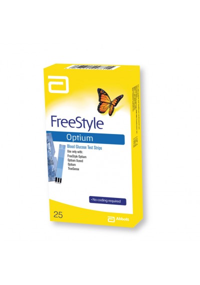 Tiras Freestyle Optium c/ 25 para uso no neo,libre e xceed 