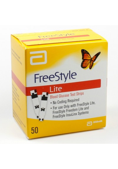 Tiras Freestyle Lite c/ 50 para medir glicose