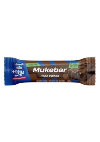 Barra de Proteína 15g  Vegana sabor Trufa Mukebar +Mu Sem adição de Açúcares 60g 