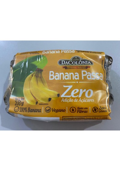 Banana Passa Zero Adição de Açúcares 200g DaColônia