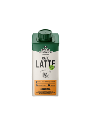 Bebida Café Latte A Tal da Castanha e 3 Corações (zero açúcar, zero lactose, vegana) 200ml 