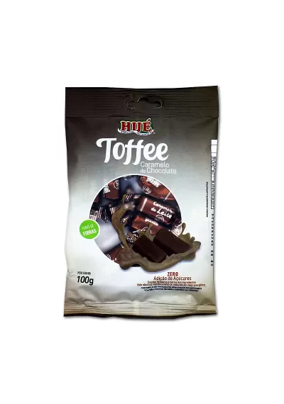 Caramelo Toffe Zero Adição de Açúcares HUE 100g 
