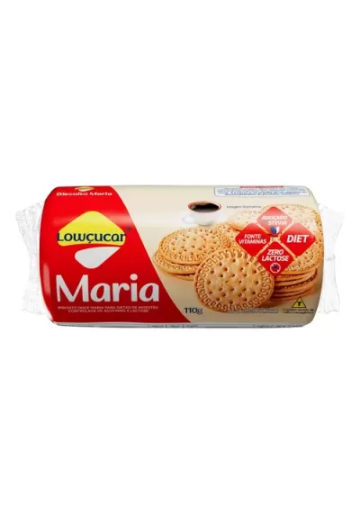 Biscoito Maria sem adição de açúcares 110g Lowcucar 