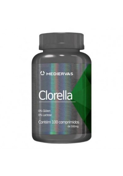 Clorella Comprimido Sem Glúten Sem Lactose c/ 100 capsula  500mg mediervas