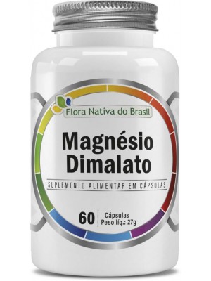 Magnésio Dimalato 60 cápsulas 500mg, Flora Nativa do Brasil 