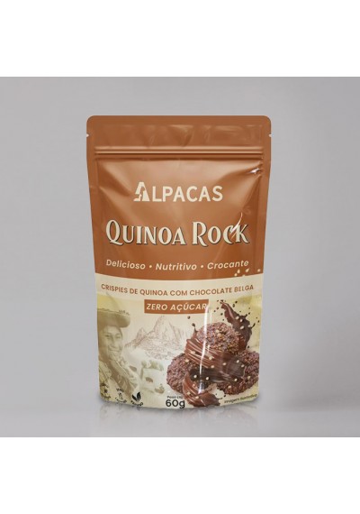 Quinoa Rock Crispies de Quinoa com Chocolate 60g Zero Açúcar, Glúten e Lactose 60g 