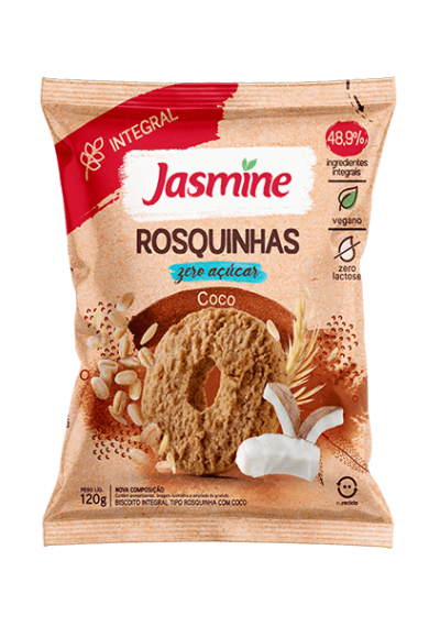 Rosquinha Integral Jasmine Zero Açúcar 120G